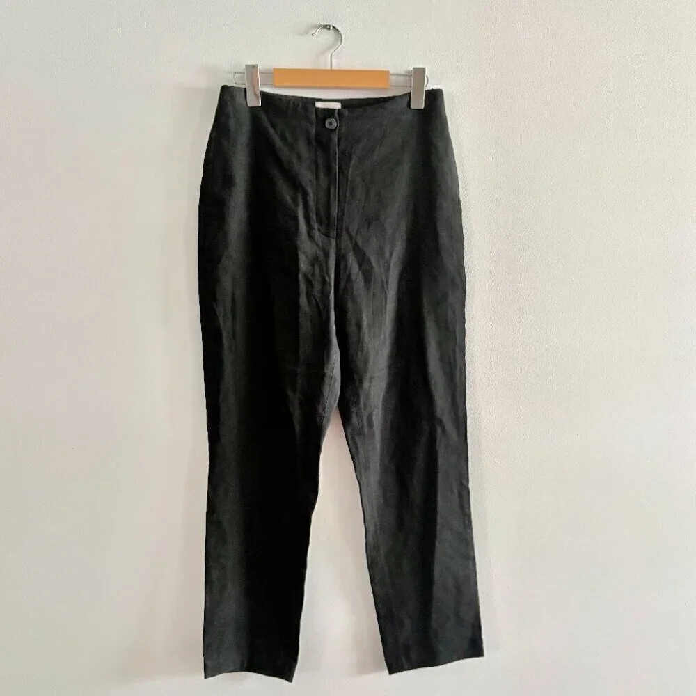 Aritzia Wilfred Linen Blend Pant Black Size 6